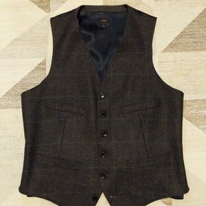JCrew Ludlow Fit Charcoal Waistcoat Vest Size S